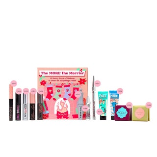 Benefit Cosmetics The MORE The Merrier Makeup Holiday Advent Calendar Set on white background